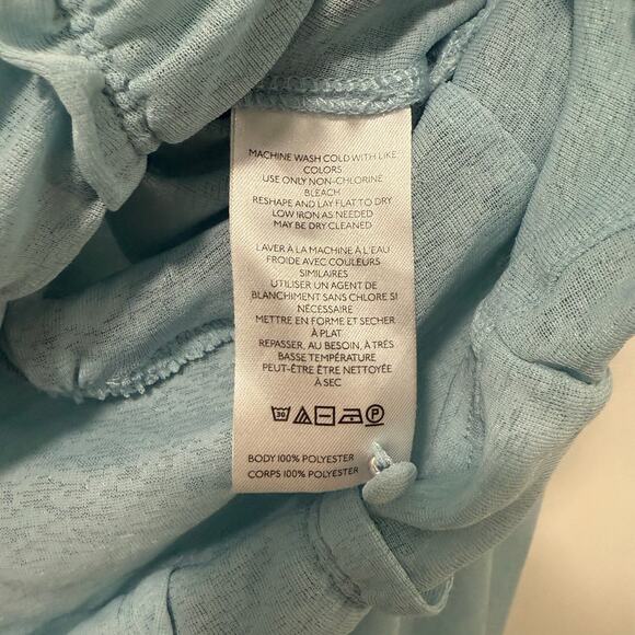 By Anthropologie Women's Corset Femme Blouse Top Long Sleeve Sheer Blue XS - Picture 3 of 8